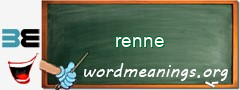 WordMeaning blackboard for renne
